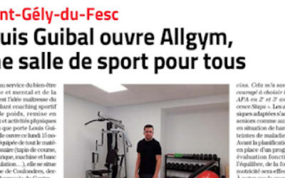 La vie de ALLGYM : Focus coach sportif dans le MidiLibre